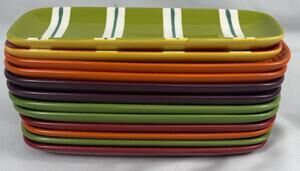 Tag ceramic corn-on-the-cob serving dishes trays